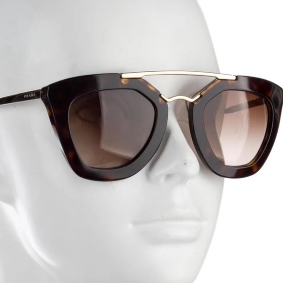 Prada Cateye Gradient Tortoise Brown Sunglasses - Picture 2 of 9